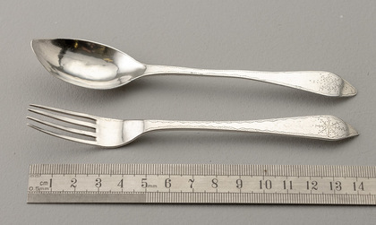 Cape Silver Lemoen Lepel and Konfyt Fork (Orange Spoon & Preserve Fork) -Matching Pair